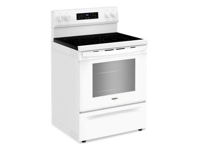 30" Whirlpool 5.3 Cu. Ft.  Energy Star Electric Range with Air Cooking Technology No Preheat Air Fry and Air Baking and Self Clean - YWFES5030RW
