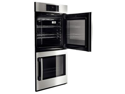 30" Bosch Benchmark  Series Double Wall Oven With Right Swing Door In Stainless Steel - HBLP651RUC