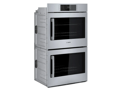 30" Bosch Benchmark  Series Double Wall Oven With Right Swing Door In Stainless Steel - HBLP651RUC