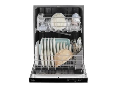 24" Whirlpool 55 DBA Quiet Dishwasher with Boost Cycle and Pocket Handle - WDP540HAMB