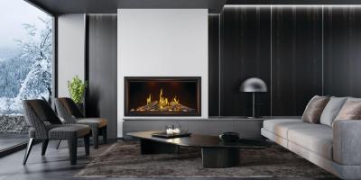 Napoleon Tall Linear Vector 50 with Luminous Logs Fireplace - TLV50LN