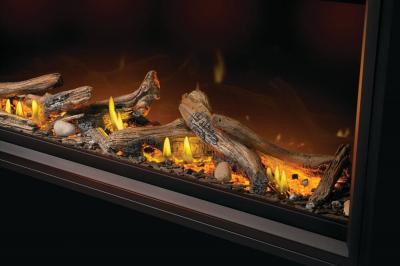 Napoleon Tall Linear Vector 74 Fireplace with Luminous Logs - TLV74LN