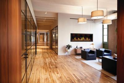 Napoleon Tall Linear Vector 74 Fireplace with Luminous Logs - TLV74LN