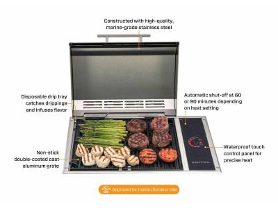 12" Kenyon Frontier One Burner Built-In Electric Grill Touch Control - B70050