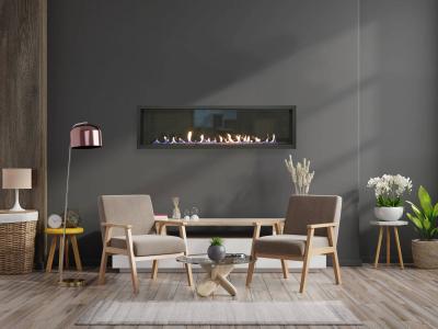 64" Sierra Flame Austin 65L Natural Gas Fireplace - AUSTIN-65G-NG-DELUXE