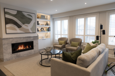 45" Sierra Flame Electronic Ignition Natural Gas Fireplace - LAMEGO-45-LIGHT-EI