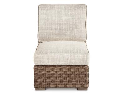 Signature Design by Ashley Beachcroft Outdoor Armless Chair with Cushion - P791-846