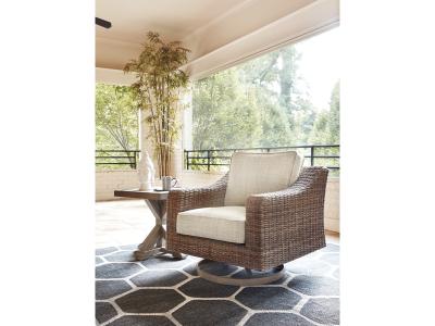 Signature Design by Ashley Beachcroft Outdoor Swivel Lounge with Cushion - P791-821