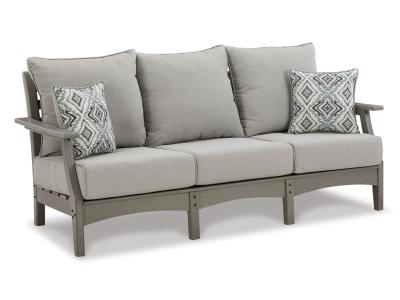 Signature Design by Ashley Visola Outdoor Sofa, 2 Lounge Chairs and Coffee Table - P802P2