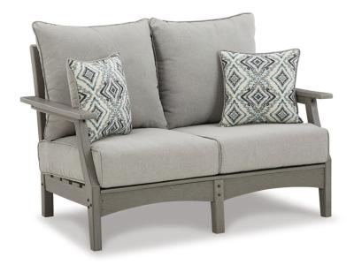 Signature Design by Ashley Visola Outdoor Loveseat, 2 Lounge Chairs and Coffee Table - P802P1