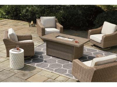 Signature Design by Ashley Beachcroft 5-Piece Outdoor Fire Pit Table with 4 Chairs - P791P17