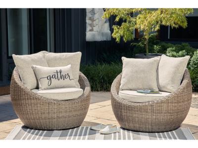 Signature Design by Ashley Danson Swivel Lounge with Cushion (Set of 2) - P505-821