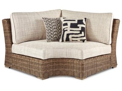 Signature Design by Ashley Beachcroft 4-Piece Outdoor Sectional, 2 Arm Chairs, Lounge Chair and Bench - P791P18
