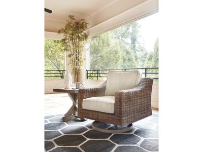 Signature Design by Ashley Beachcroft 4-Piece Outdoor Sectional, 2 Arm Chairs, Lounge Chair and Bench - P791P18
