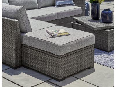 Signature Design by Ashley Petal Road Outdoor Loveseat Sectional/Ottoman/Table Set (Set of 4) - P297-070