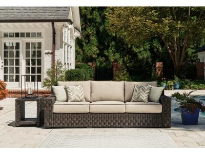 Signature Design by Ashley Coastline Bay Outdoor Sofa with Cushion - P784-838
