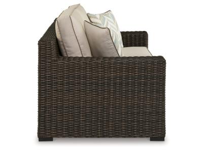 Signature Design by Ashley Coastline Bay Outdoor Loveseat with Cushion - P784-835