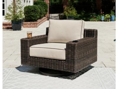 Signature Design by Ashley Coastline Bay Outdoor Swivel Lounge with Cushion - P784-821