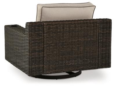 Signature Design by Ashley Coastline Bay Outdoor Swivel Lounge with Cushion - P784-821