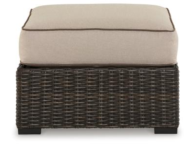 Signature Design by Ashley Coastline Bay Outdoor Ottoman with Cushion - P784-814