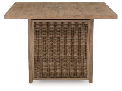 Signature Design by Ashley Walton Bridge Outdoor Bar Table with Fire Pit - P749-665