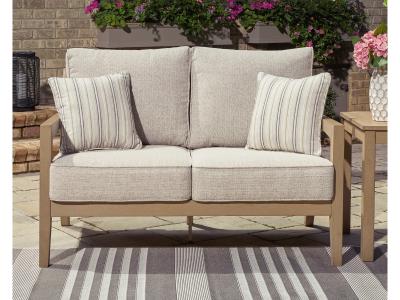 Signature Design by Ashley Hallow Creek Outdoor Loveseat with Cushion - P560-835