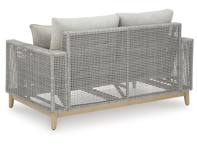 Signature Design by Ashley Seton Creek Outdoor Loveseat with Cushion - P798-835