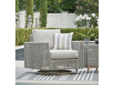 Signature Design by Ashley Seton Creek Outdoor Swivel Lounge with Cushion - P798-821