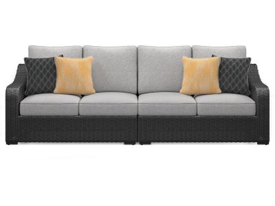 Signature Design by Ashley Beachcroft 2-Piece Outdoor Loveseat with Cushion - P792-854