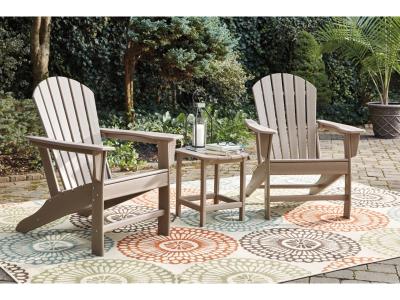 Signature Design by Ashley Sundown Treasure 4 Adirondack Chairs and Outdoor End Table - P014P2