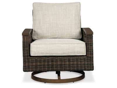 Signature Design by Ashley Paradise Trail Outdoor Loveseat, Fire Pit Table and 2 Lounge Chairs - P750P9