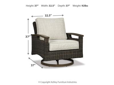 Signature Design by Ashley Paradise Trail Outdoor Loveseat, Fire Pit Table and 2 Lounge Chairs - P750P9