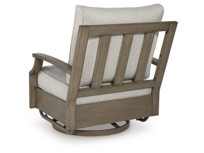 Signature Design by Ashley Rainier Ranch Outdoor Swivel Glider Chair with Cushion - P701-821
