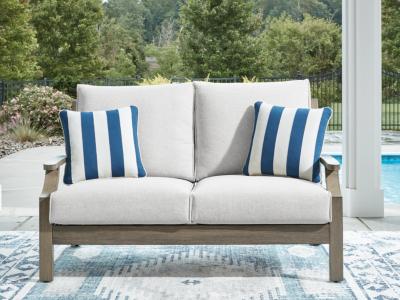 Signature Design by Ashley Rainier Ranch Outdoor Loveseat with Cushion - P701-835