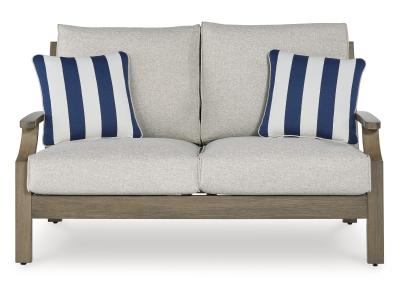 Signature Design by Ashley Rainier Ranch Outdoor Loveseat with Cushion - P701-835