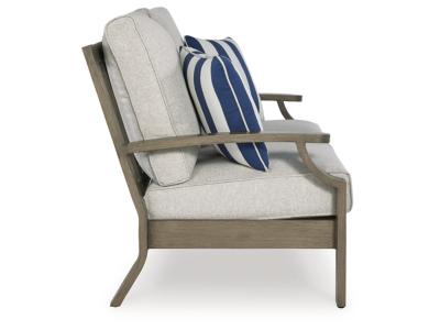 Signature Design by Ashley Rainier Ranch Outdoor Loveseat with Cushion - P701-835