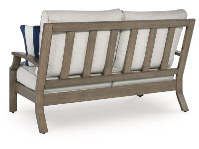 Signature Design by Ashley Rainier Ranch Outdoor Loveseat with Cushion - P701-835