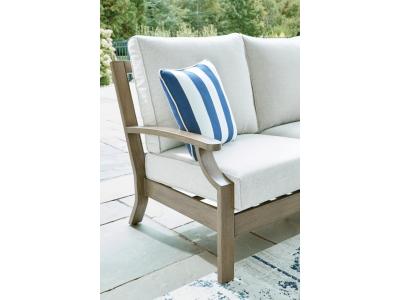 Signature Design by Ashley Rainier Ranch Outdoor Loveseat with Cushion - P701-835