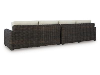 Signature Design by Ashley Kimora Outdoor Right and Left-arm Facing Loveseat with Cushion (Set of 2) - P711-854