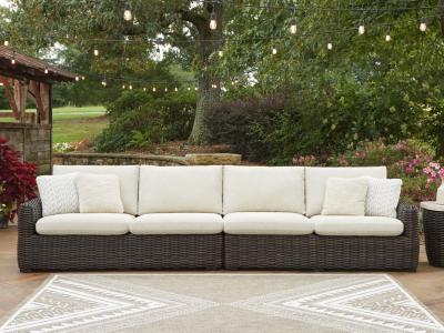 Signature Design by Ashley Kimora Outdoor Right and Left-arm Facing Loveseat with Cushion (Set of 2) - P711-854