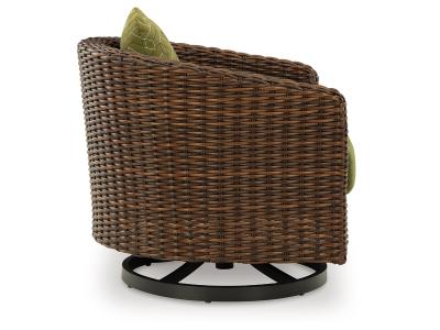 Signature Design by Ashley Horizon Hall Outdoor Swivel Lounge Chair with Cushion - P572-821