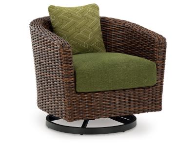 Signature Design by Ashley Horizon Hall Outdoor Swivel Lounge Chair with Cushion - P572-821