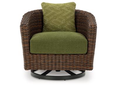 Signature Design by Ashley Horizon Hall Outdoor Swivel Lounge Chair with Cushion - P572-821