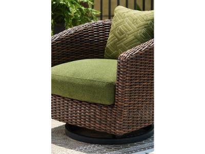 Signature Design by Ashley Horizon Hall Outdoor Swivel Lounge Chair with Cushion - P572-821