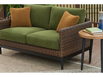 Signature Design by Ashley Horizon Hall Outdoor Loveseat with Cushion - P572-835