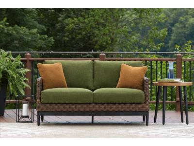 Signature Design by Ashley Horizon Hall Outdoor Loveseat with Cushion - P572-835