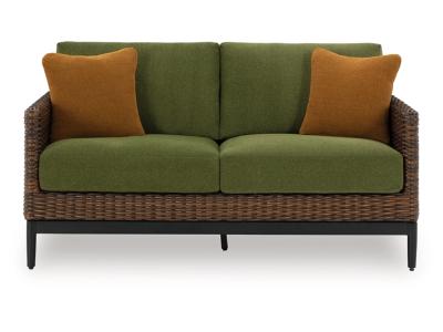 Signature Design by Ashley Horizon Hall Outdoor Loveseat with Cushion - P572-835