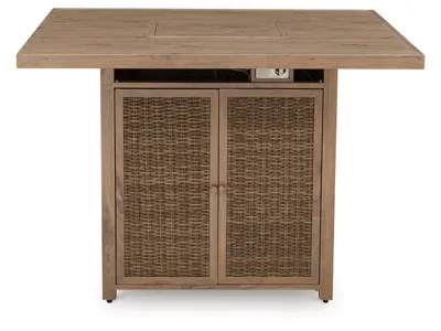 Signature Design by Ashley Walton Bridge Outdoor Bar Table and 4 Barstools - P749P1