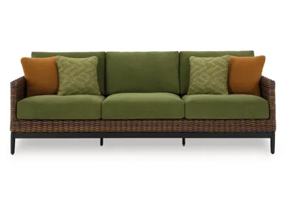 Signature Design by Ashley Horizon Hall Outdoor Sofa, 2 Lounge Chairs, Ottoman and Coffee Table - P572P3