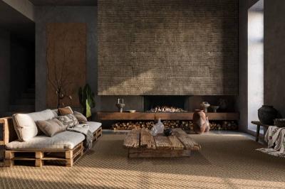 58" Sierra Flame Toscana 3 Sided Peninsula Natural Gas Fireplace - TOSCANA-58-NG